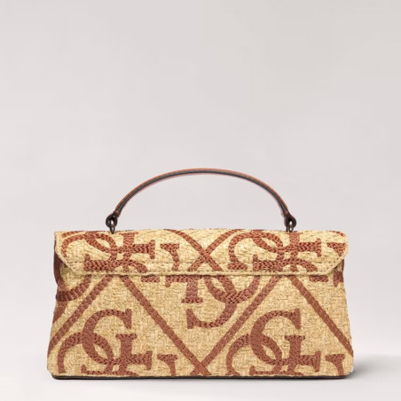 Guess Kirsten Mini Handbag Clutch Bag Natural Camel