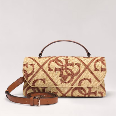 Guess Kirsten Mini Handbag Clutch Bag Natural Camel