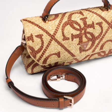 Guess Kirsten Mini Handbag Clutch Bag Natural Camel