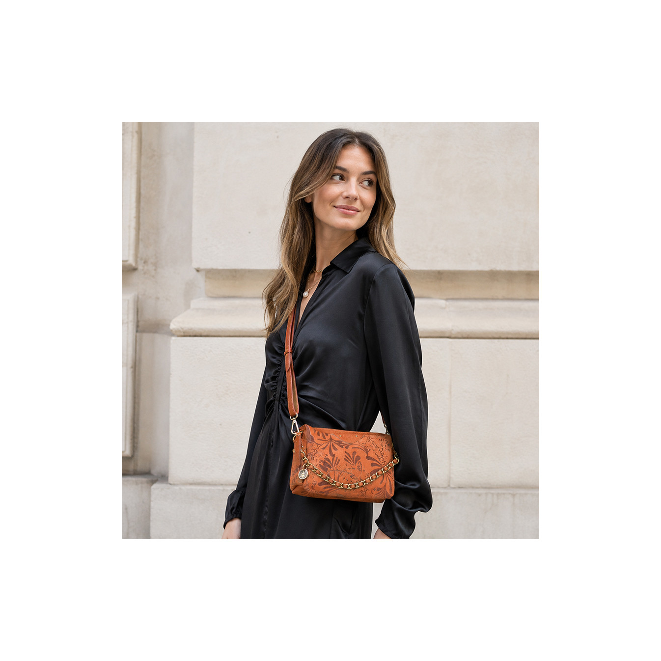 Mila Louise Mama XS GY Small Trotter Bag Fantasy Leather Tan
