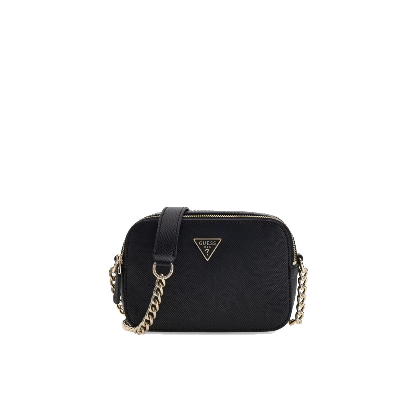 Guess Noelle II Sac Porté Travers Effet Cuir 2 Compartiments Black