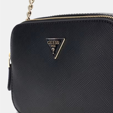 Guess Noelle II Crossbody Leather Effect Bag 2 Compartments Black
