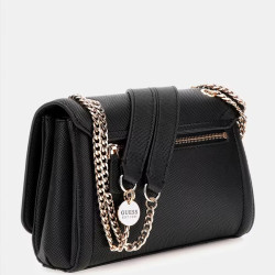 Guess Noelle II Sac Bandoulière En Chaîne Effet Cuir Saffiano Black dos