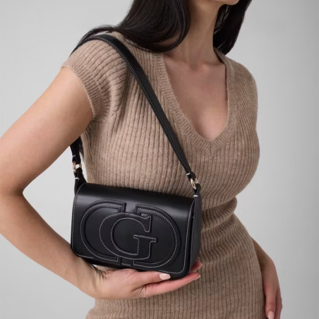 Guess Ruby Crossbody Bag in Faux Leather Black