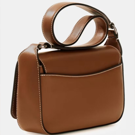 Guess Ruby Crossbody Bag in Faux Leather Caramel