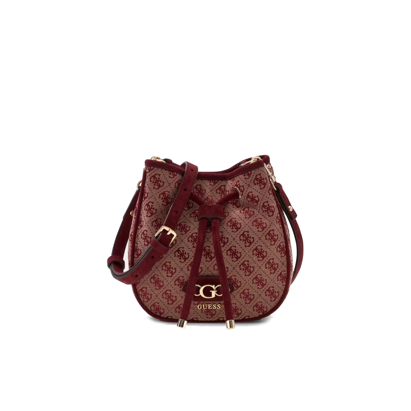 Guess Samantha Mini Bucket Bag MTG Red Multi