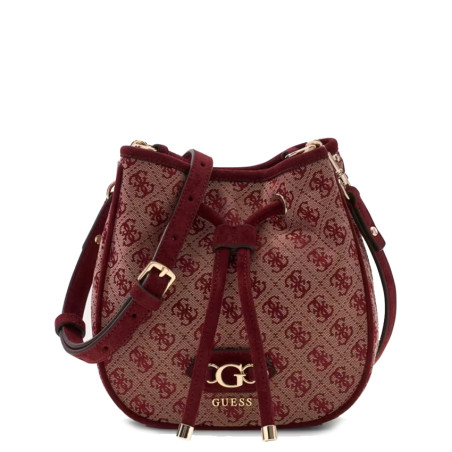 Guess Samantha Mini Bucket Bag MTG Red Multi
