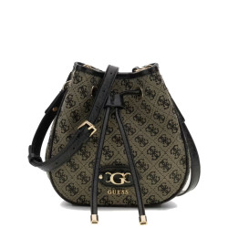 Guess Samantha Mini Bucket Bag Black Logo