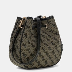 Guess Samantha Mini Bucket Bag Black Logo