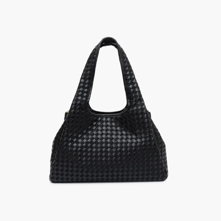 Lollipops Talaya Large Shopping Bag L Woven Effect Black