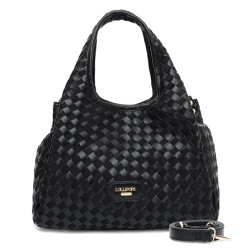 Lollipops Talaya Woven Black Shopper Bag