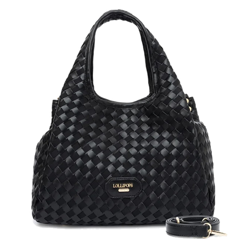 Lollipops Talaya Woven Black Shopper Bag