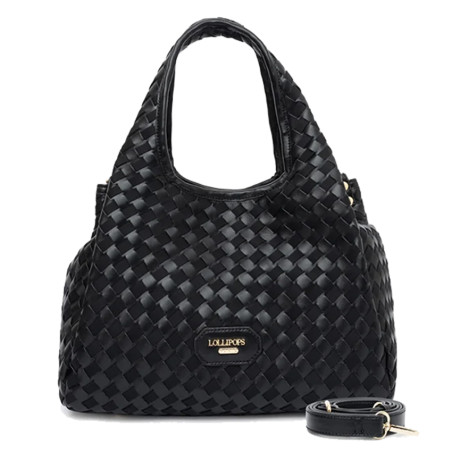 Lollipops Talaya Woven Black Shopper Bag