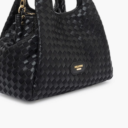 Lollipops Talaya Woven Black Shopper Bag