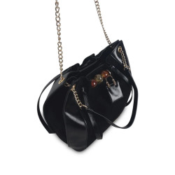 Lollipops Tarick  Sac Seau M Noir ouvert
