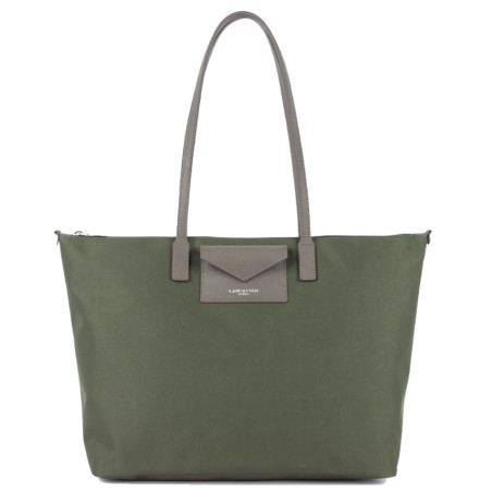 Lancaster Smart Kba Large Tote Bag Shoulder Carried 516-31 Khaki Taupe