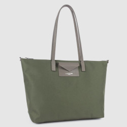 Lancaster Smart Kba Large Tote Bag Shoulder Carried 516-31 Khaki Taupe