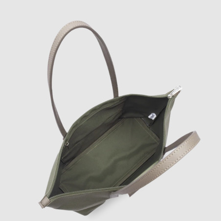 Lancaster Smart Kba Large Tote Bag Shoulder Carried 516-31 Khaki Taupe