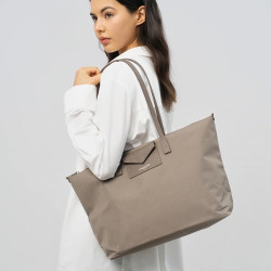 Lancaster Smart Kba Large Tote Bag Shoulder Carried 516-31 Taupe