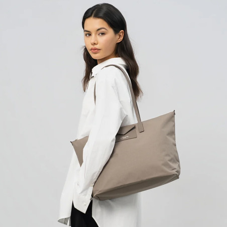 Lancaster Smart Kba Large Tote Bag Shoulder Carried 516-31 Taupe