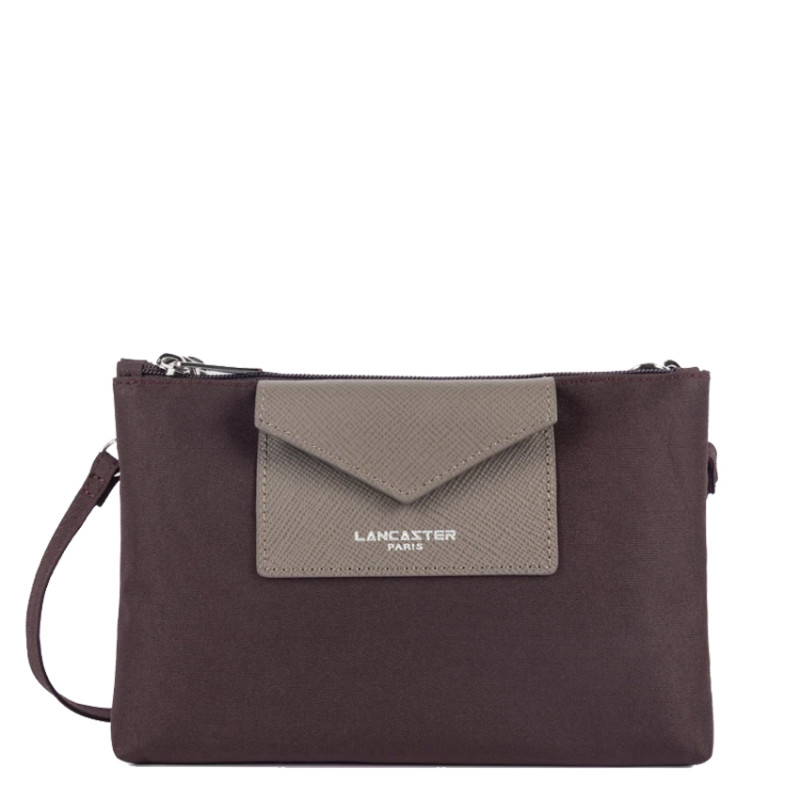 Lancaster Smart Kba Petit Sac Trotteur 2 compartiments 516-27 Bordeaux Taupe