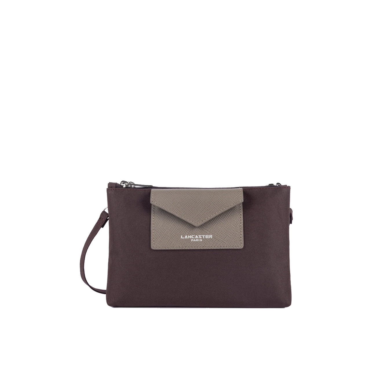Lancaster Smart Kba Small Trotter Bag 2 Compartments 516-27 Bordeau...