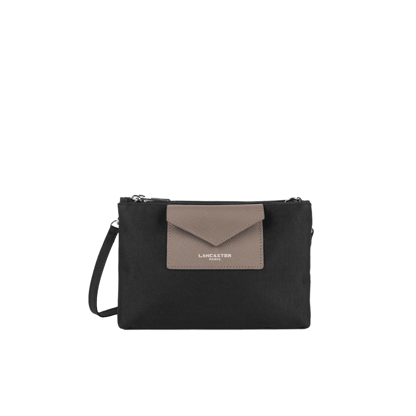 Lancaster Smart Kba Small Trotter Bag 2 Compartments 516-27 Black T...