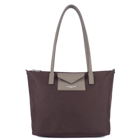 Lancaster Smart Kba Shoulder Tote Bag 516-30 Bordeaux Taupe