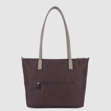 Lancaster Smart Kba Shoulder Tote Bag 516-30 Bordeaux Taupe