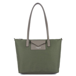 Lancaster Smart Kba Shoulder Tote Bag 516-30 Taupe Khaki