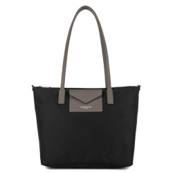 Lancaster Smart Kba Sac Cabas Porté Épaule 516-30 Noir Taupe
