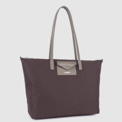 Lancaster Smart Kba Grand Sac Cabas Porté Épaule 516-31 Bordeaux Taupe côté