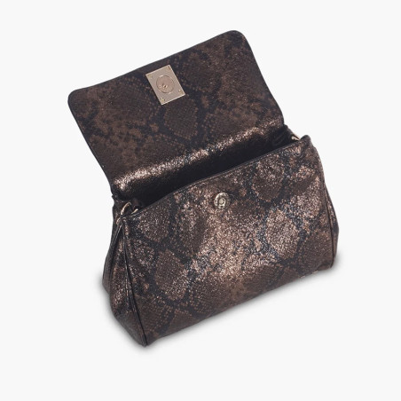 Lollipops Tifora Sac Trotteur Python Marron ouvert