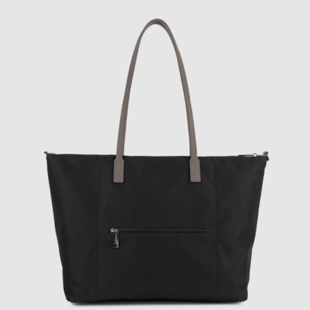 Lancaster Smart Kba Grand Sac Cabas Porté Épaule 516-31 Noir Taupe dos