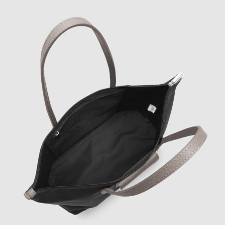 Lancaster Smart Kba Large Tote Bag Shoulder Carried 516-31 Black Taupe