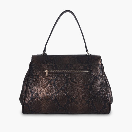 Lollipops Tifora Large Python Brown Handbag