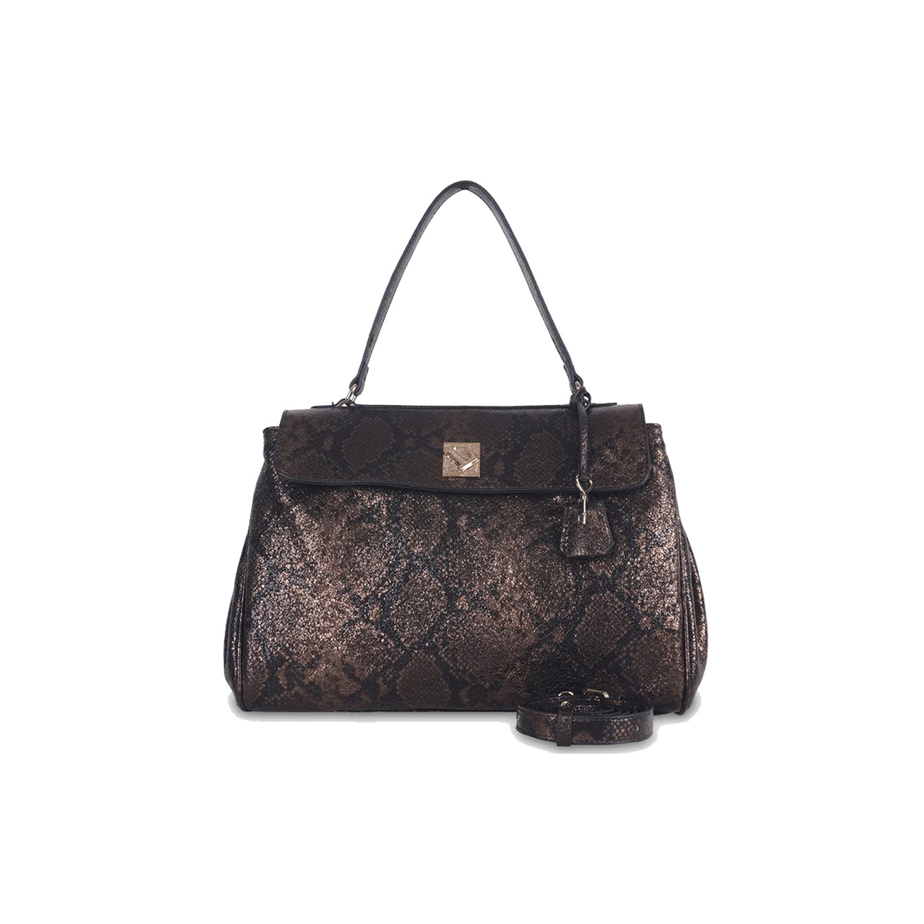 Lollipops Tifora Large Python Brown Handbag