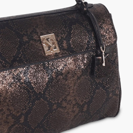 Lollipops Tifora Large Python Brown Handbag