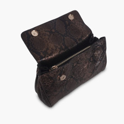 Lollipops Tifora Handbag M Brown Python