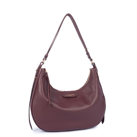 Lancaster Dune Grand Sac Hobo 529-78 Bordeaux Foncé cote