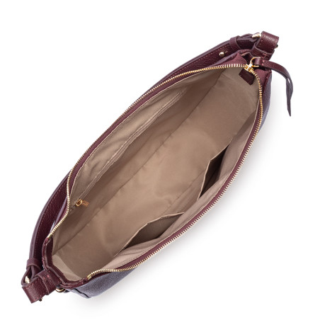 Lancaster Dune Large Hobo Bag 529-78 Dark Bordeaux