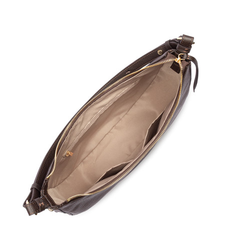 Lancaster Dune Large Hobo Bag 529-78 Dark Brown