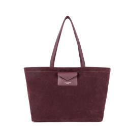Lancaster Suede KBA Large Shopping Bag Suede Look 518-063 Bordeaux