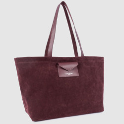 Lancaster Suede KBA Large Shopping Bag Suede Look 518-063 Bordeaux