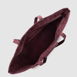 Lancaster Suede KBA Large Shopping Bag Suede Look 518-063 Bordeaux