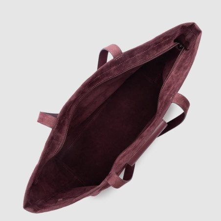 Lancaster Suede KBA Large Shopping Bag Suede Look 518-063 Bordeaux