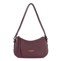 Lancaster Dune Petit sac Besace En Cuir Grainé 529-94 Bordeaux Foncé