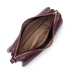 Lancaster Dune Small Drawstring Bag in Grained Calfskin 529-94 Dark...