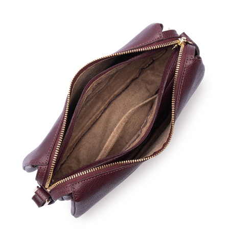 Lancaster Dune Small Drawstring Bag in Grained Calfskin 529-94 Dark...
