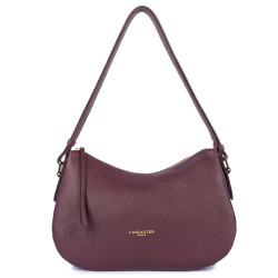Lancaster Dune Grainy Leather Satchel 529-95 Dark Bordeaux